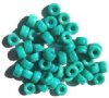 50 6x9mm Opaque Turquoise Glass Crow Beads